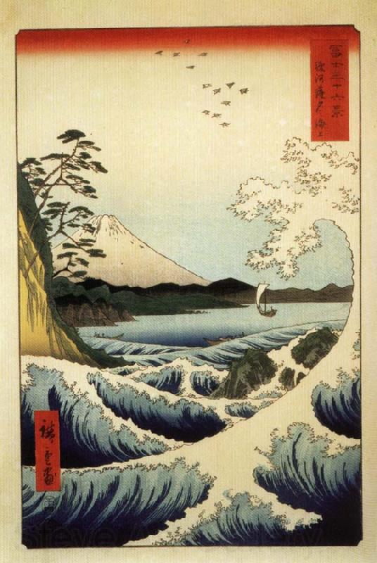 Hiroshige, Ando Fuji from the Gulf of Suruga